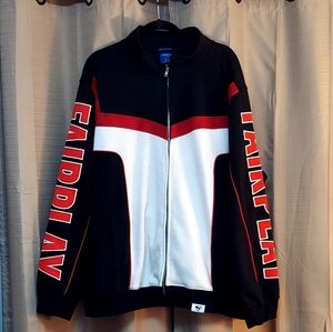 Dc Studios Black, Red, and White Superman Mr. Terrific Men's Jacket Size 3X